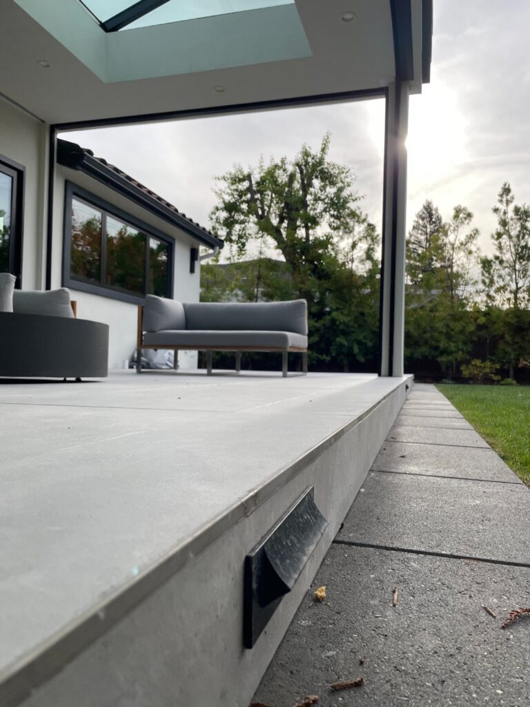 backyard patio remodel and tiles instaltion in Saratoga