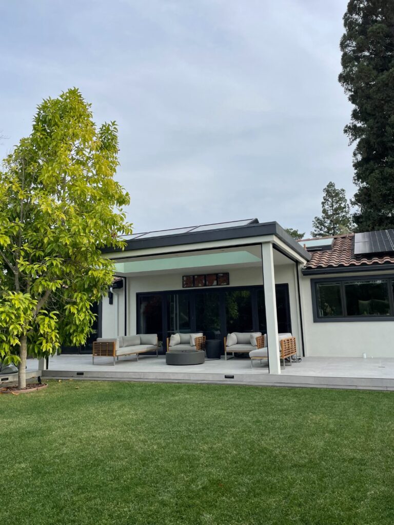 backyard remodeling and tiles installation in Saratoga
